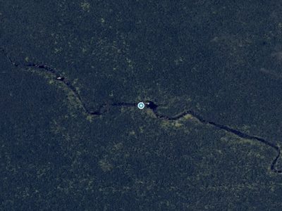 Aerial view around Wahiloa Falls in Hawaii