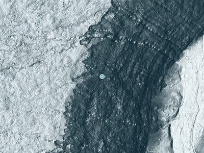 LiDAR terrain view around Aa Falls in Hawaii, about 471 feet of drop