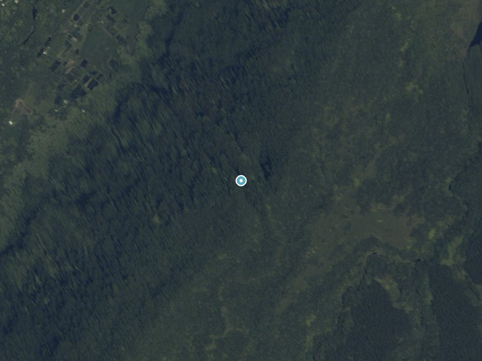 Aerial photo of the same ground around Kakeha Falls near Kukuihaele, Hawaii, for comparison with the lidar view