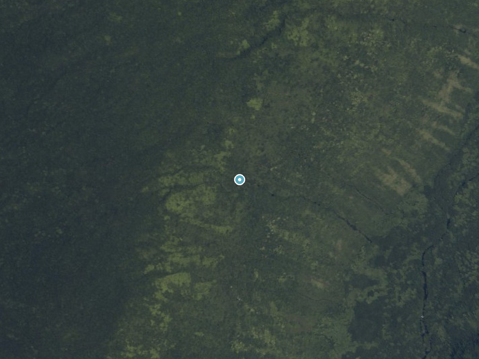 Aerial photo of the same ground around Aimoo Falls near Kukuihaele, Hawaii, for comparison with the lidar view