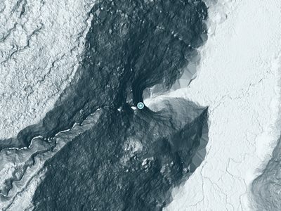 LiDAR terrain view around Waiʻilikahi Falls in Hawaii, about 843 feet of drop