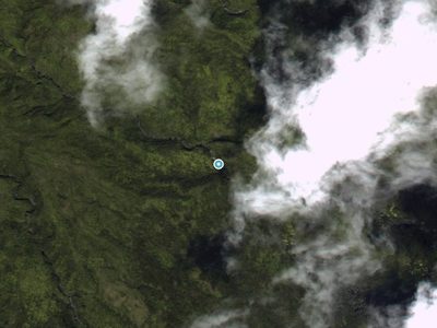 Aerial view around Kekuapoʻowai Falls in Hawaii