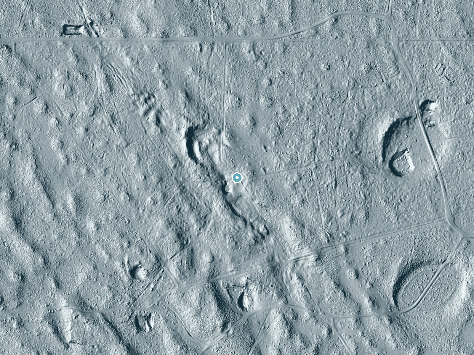 LiDAR bare-earth terrain around Tecolote Artesian Well near San Perlita, Texas