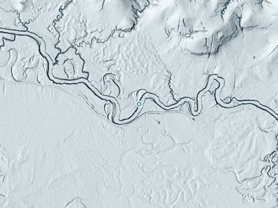 LiDAR terrain view around Kisatchie Fall in Louisiana