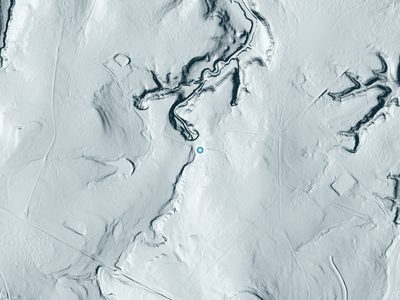 LiDAR terrain view around Cason Falls in Texas, about 41 feet of drop