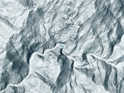 LiDAR terrain view around Minnehaha Waters