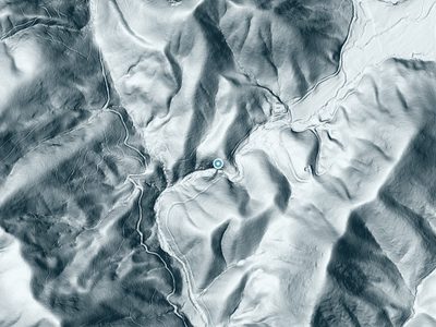 LiDAR terrain view around Timpson Falls in Georgia, about 174 feet of drop
