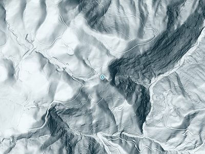 LiDAR terrain view around Slatten Falls in North Carolina, about 146 feet of drop