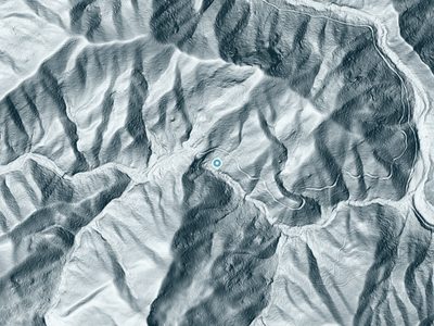 LiDAR terrain view around Sassafras Falls in North Carolina, about 170 feet of drop