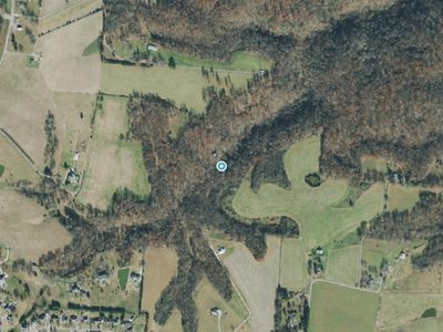 Aerial view around Copperas Falls in Tennessee