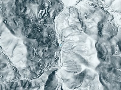 LiDAR terrain view around Murphy Falls in North Carolina, about 161 feet of drop
