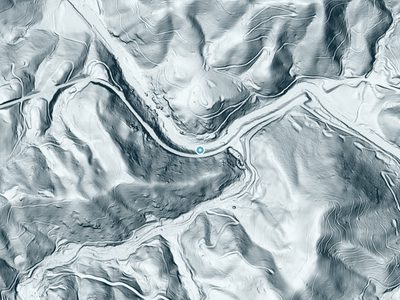 LiDAR terrain view around Watauga Falls in North Carolina, about 142 feet of drop