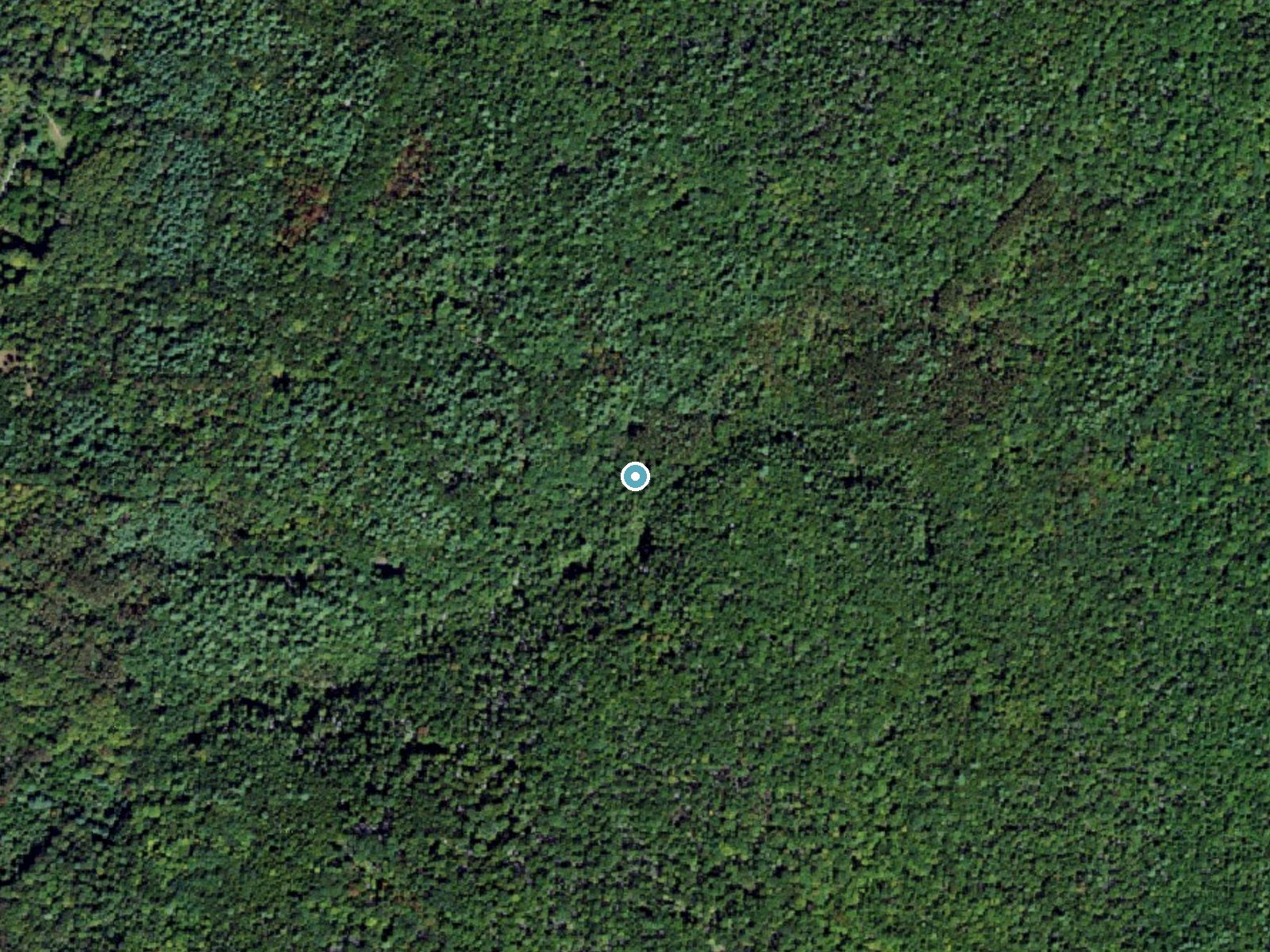 Aerial photo of the same ground around Tillman Falls near Crandon Lakes, New Jersey, for comparison with the lidar view