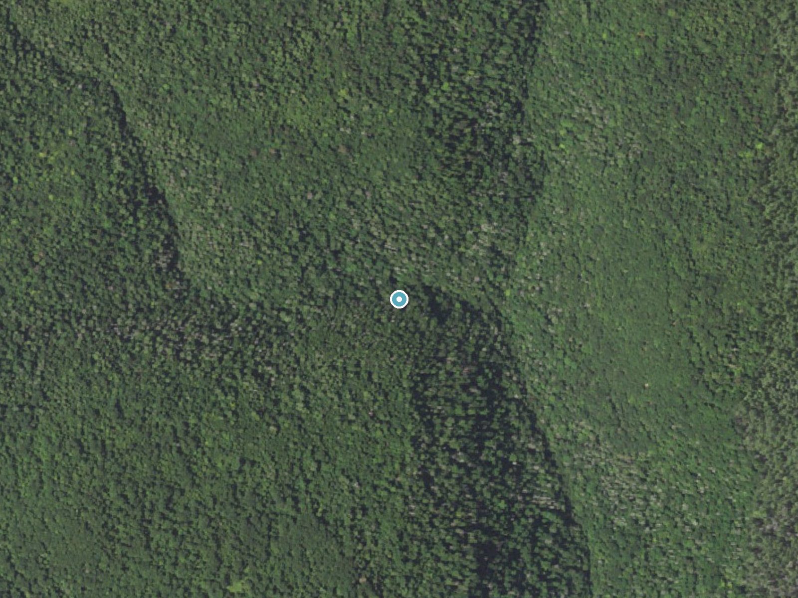 Aerial photo of the same ground around Erie Falls near Jamison City, Pennsylvania, for comparison with the lidar view