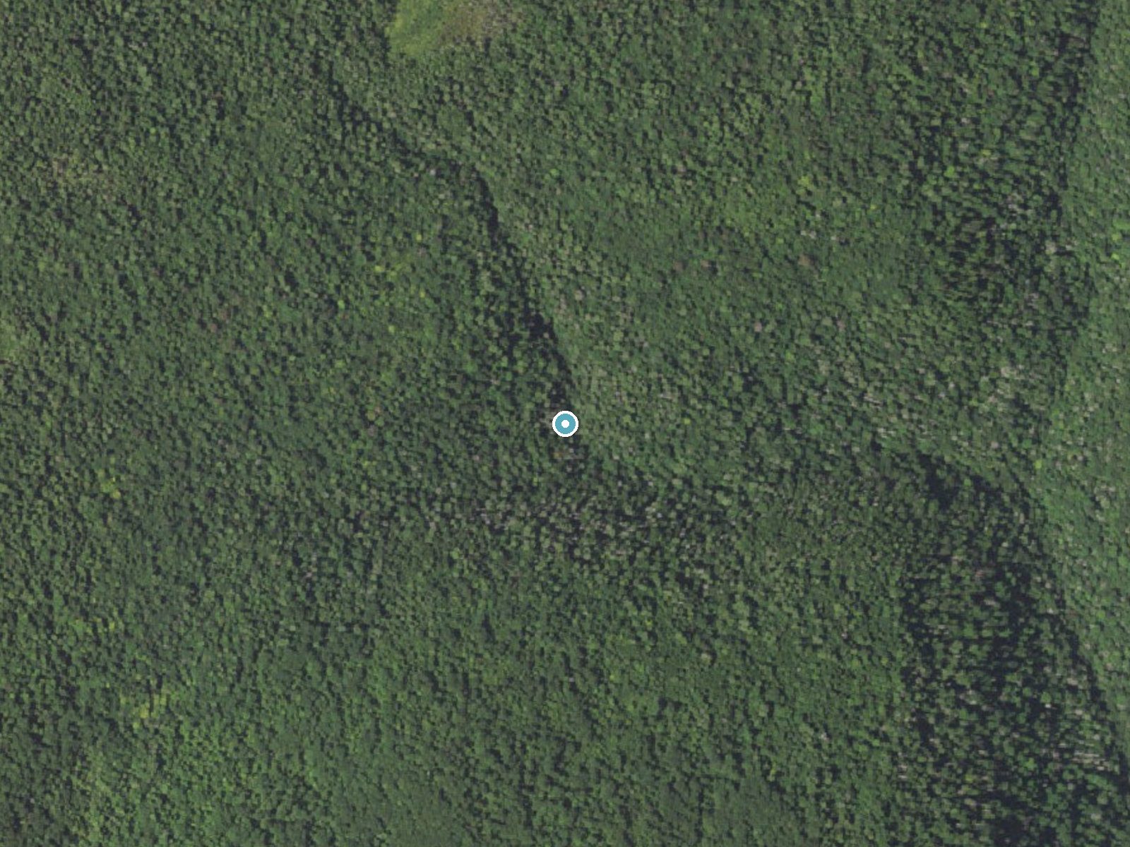 Aerial photo of the same ground around Delaware Falls near Jamison City, Pennsylvania, for comparison with the lidar view