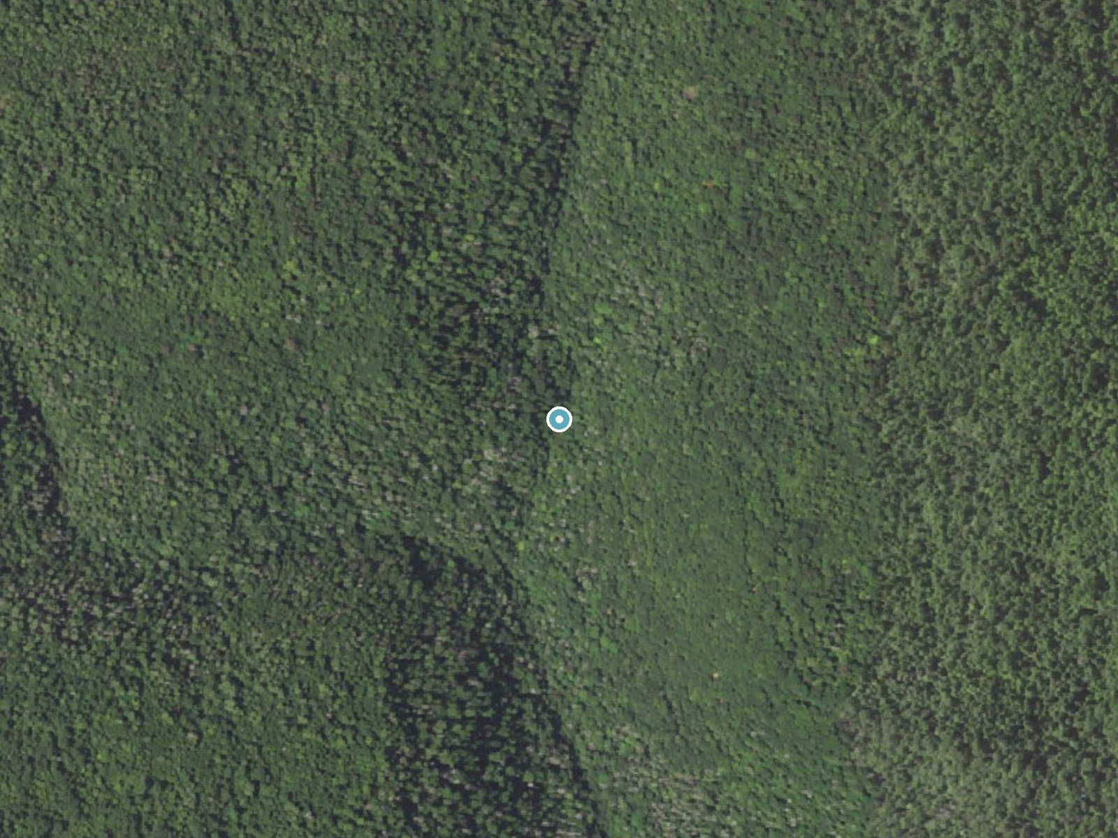 Aerial photo of the same ground around B Reynolds Falls near Jamison City, Pennsylvania, for comparison with the lidar view