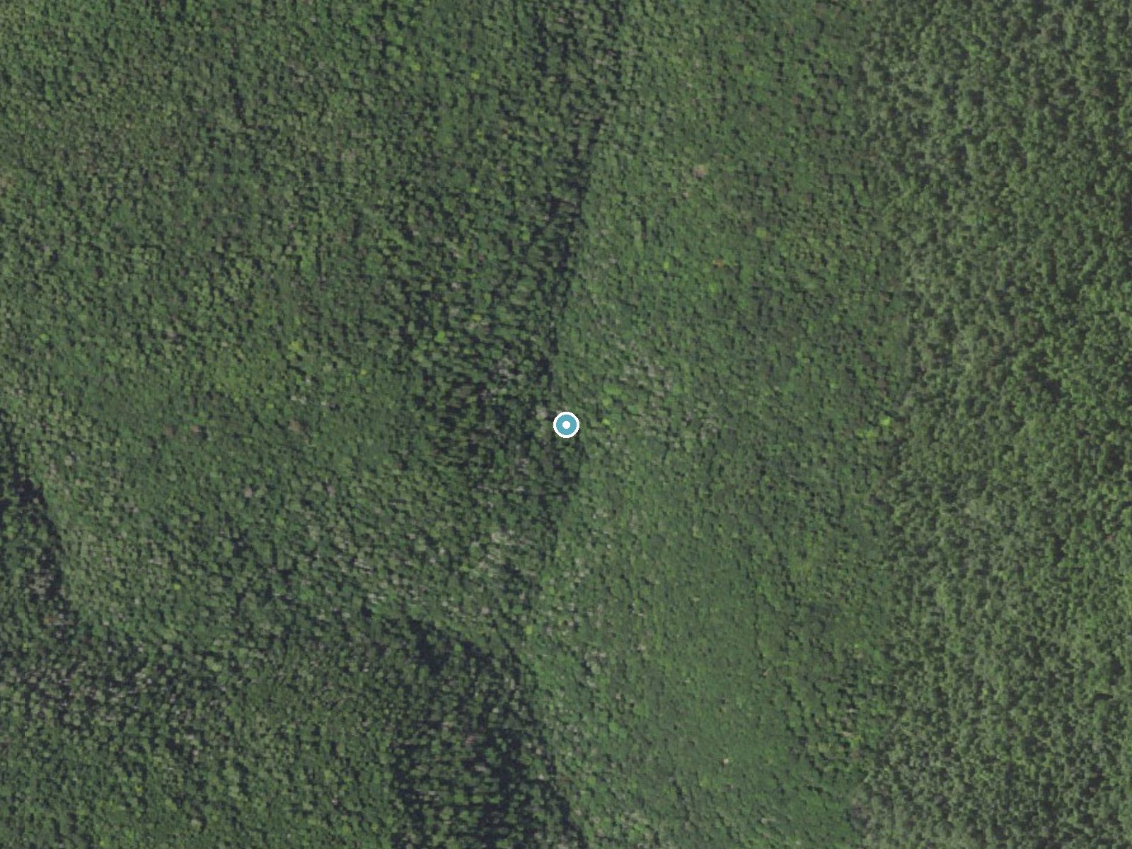 Aerial photo of the same ground around R B Ricketts Falls near Jamison City, Pennsylvania, for comparison with the lidar view