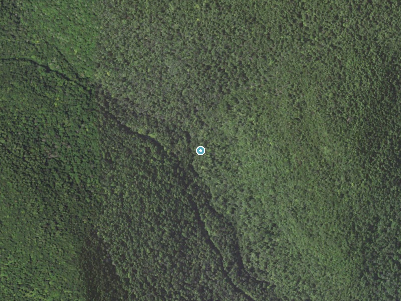 Aerial photo of the same ground around Twin Falls near Jamison City, Pennsylvania, for comparison with the lidar view