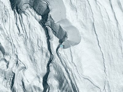 LiDAR terrain view around Coquette Falls in California, about 208 feet of drop