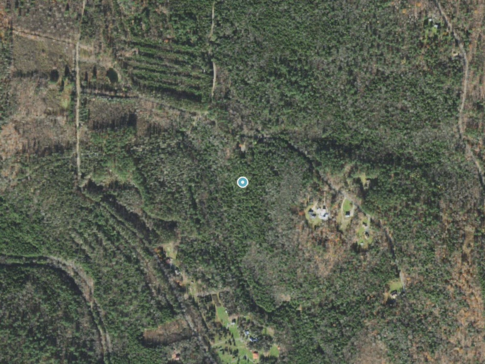 Aerial photo of the same ground around Windsor Jambs near North Adams, Massachusetts, for comparison with the lidar view