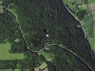 Aerial view around Parson Falls in New York