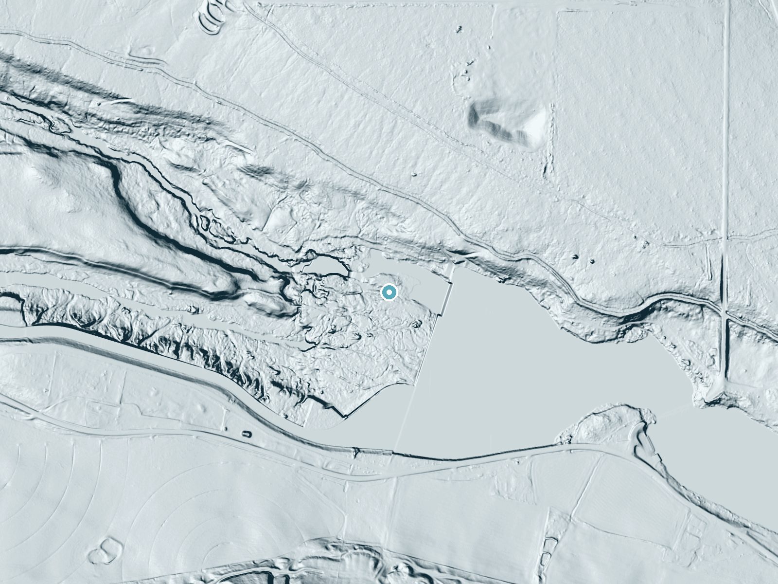 LiDAR bare-earth terrain around Upper Salmon Falls near Hagerman, Idaho