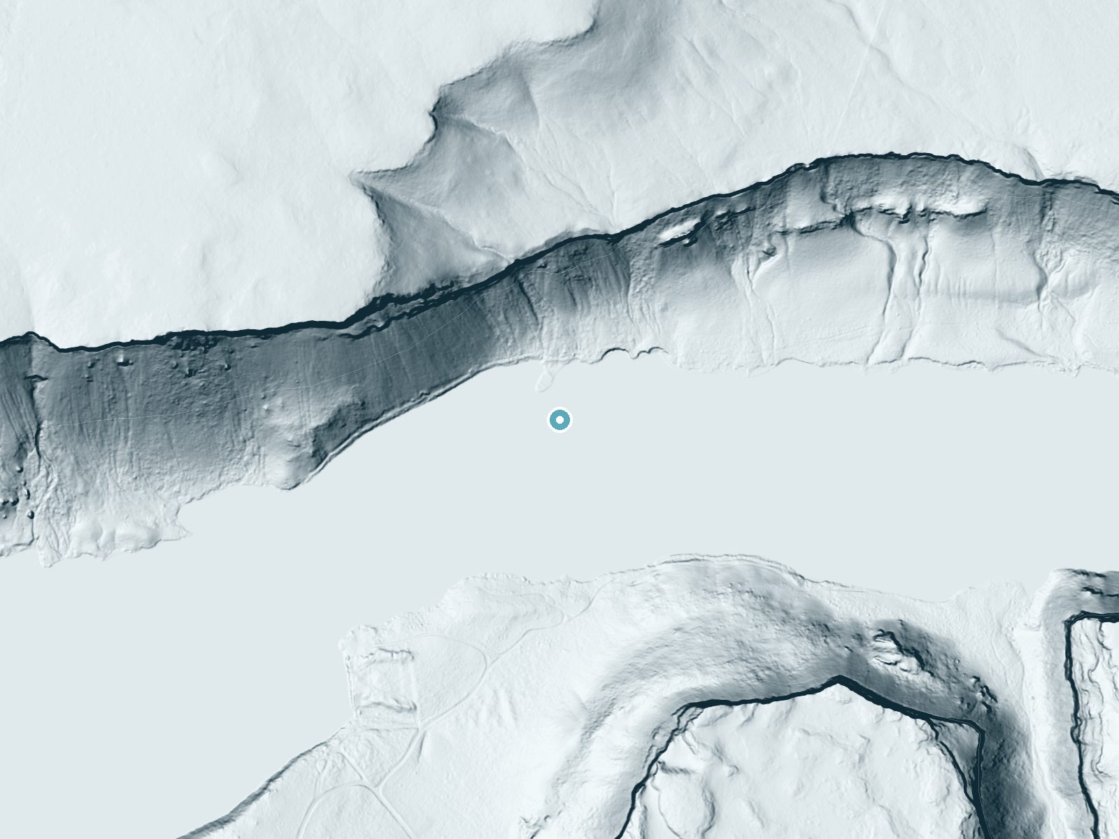 LiDAR bare-earth terrain around Crane Falls (historical) near Mountain Home AFB, Idaho