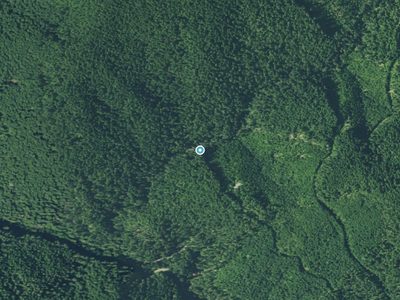 Aerial view around Upper Parker Falls in Oregon