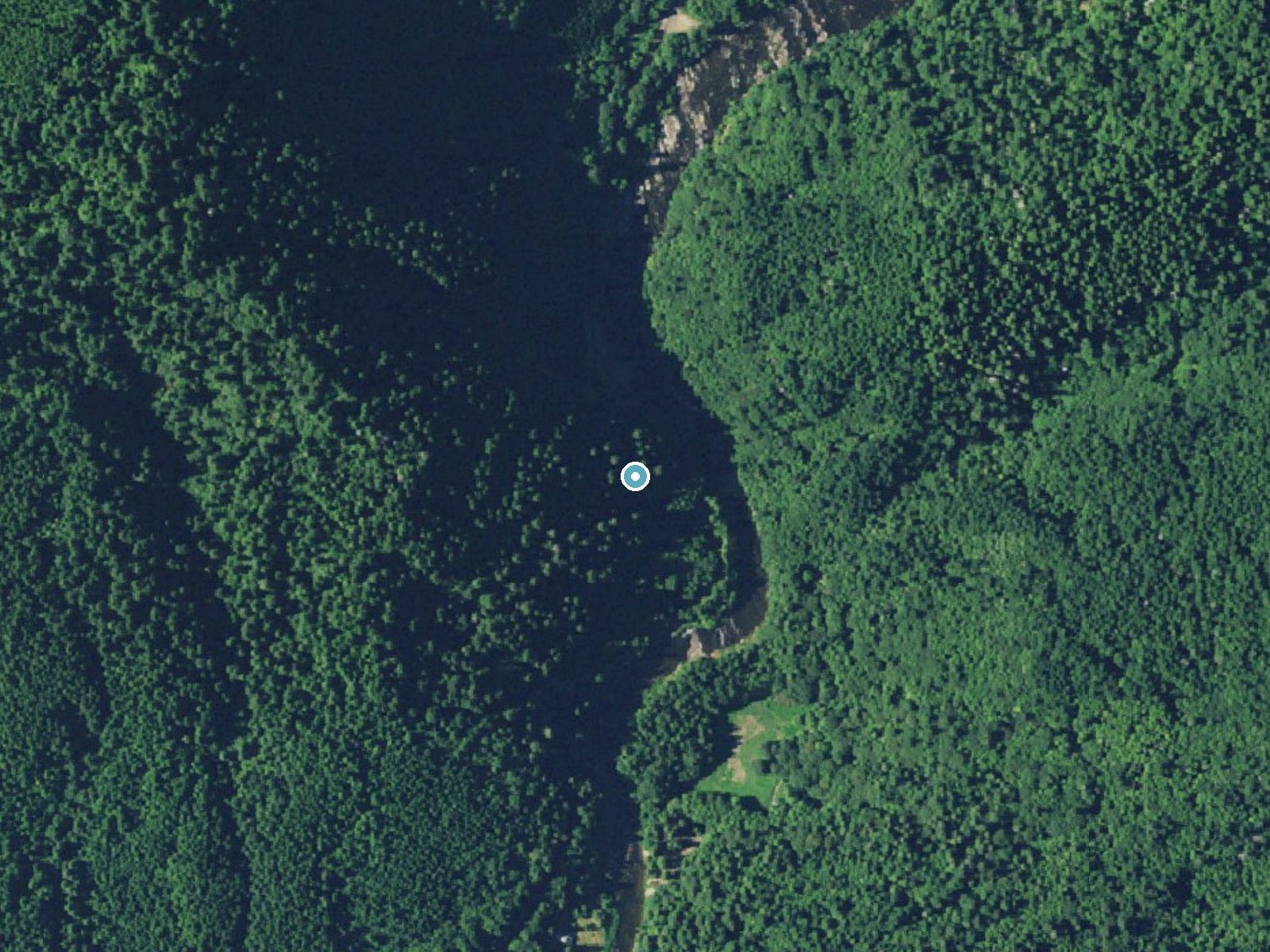 Aerial photo of the same ground around The Horn near Mapleton, Oregon, for comparison with the lidar view