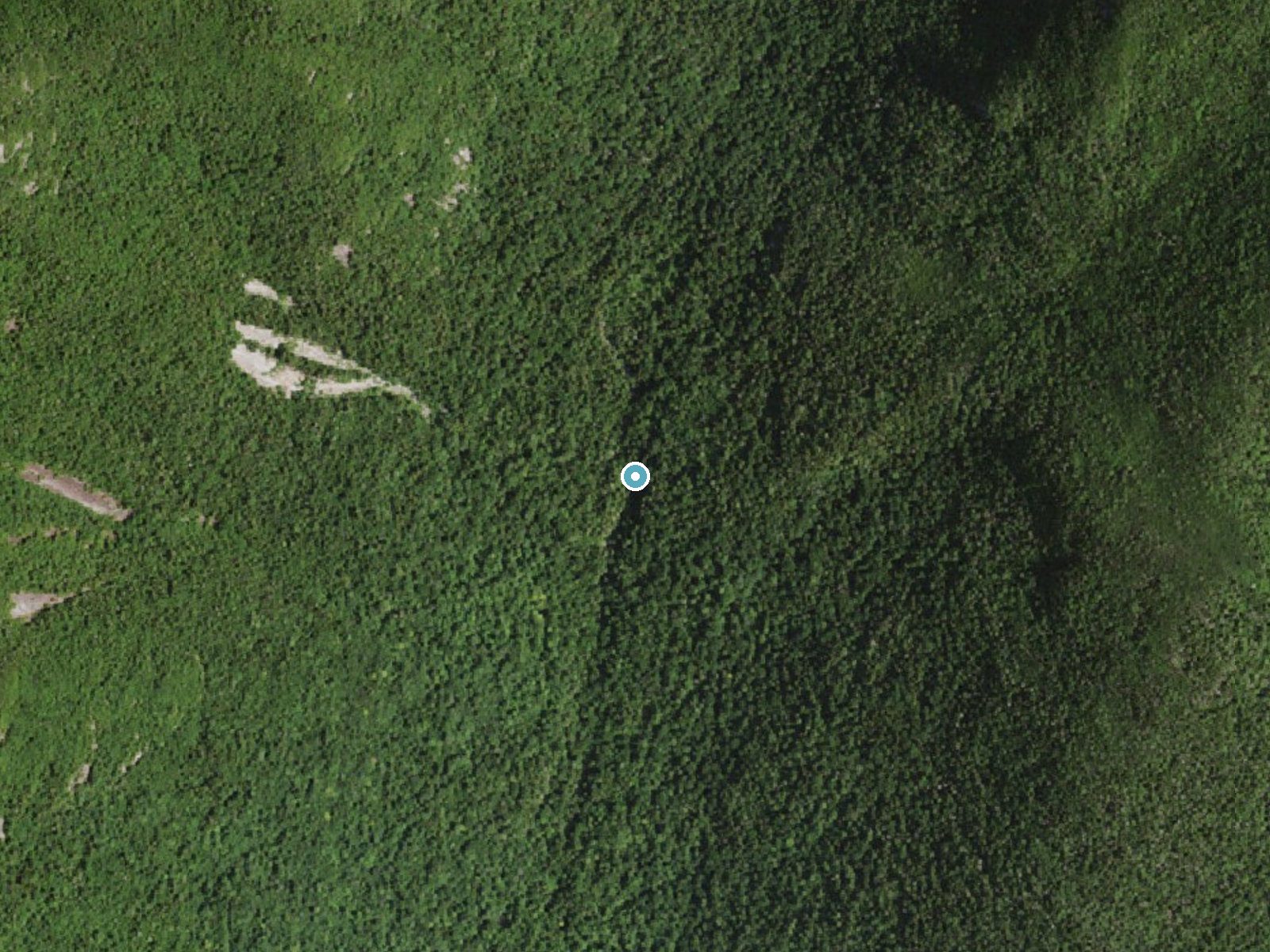 Aerial photo of the same ground around The Falls near Witherbee, New York, for comparison with the lidar view
