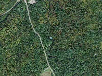 Aerial view around Plumb Brook Falls in New York