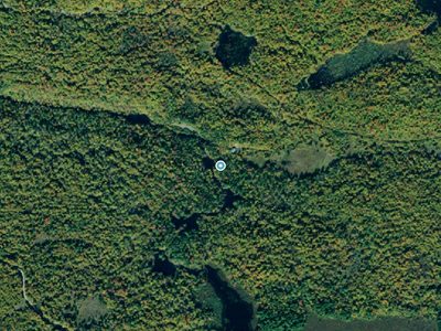Aerial view around Pelkys Falls in New York