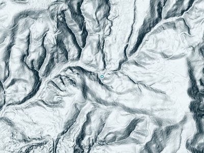 LiDAR terrain view around Martin Falls in Oregon, about 110 feet of drop