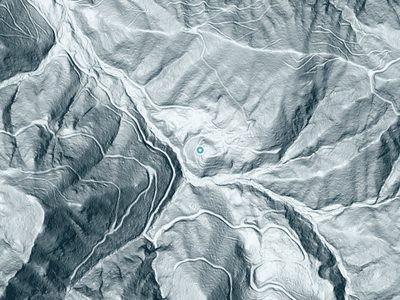 LiDAR terrain view around Kilchis Falls in Oregon, about 188 feet of drop