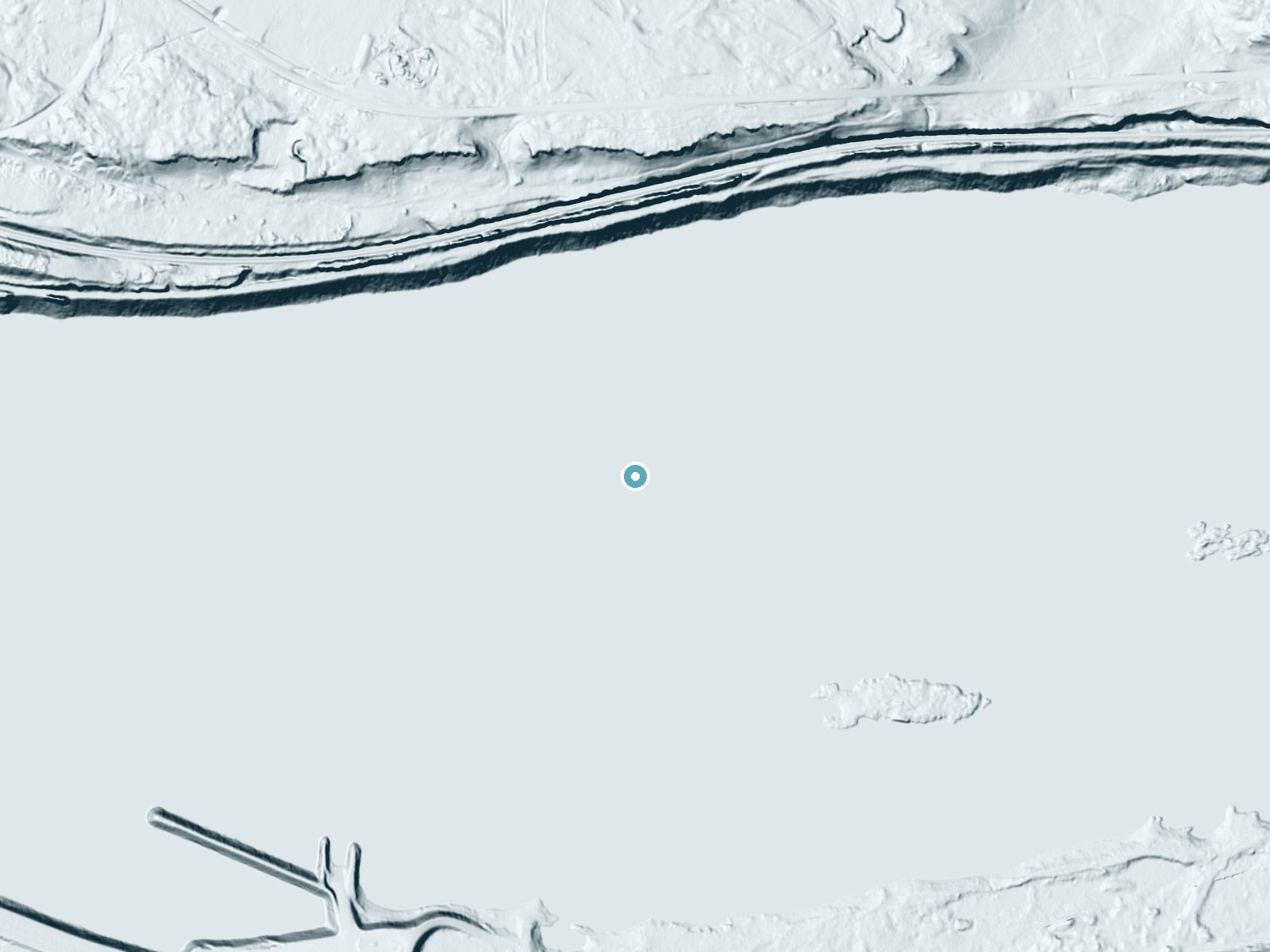 LiDAR bare-earth terrain around The Dalles (historical) near The Dalles, Washington