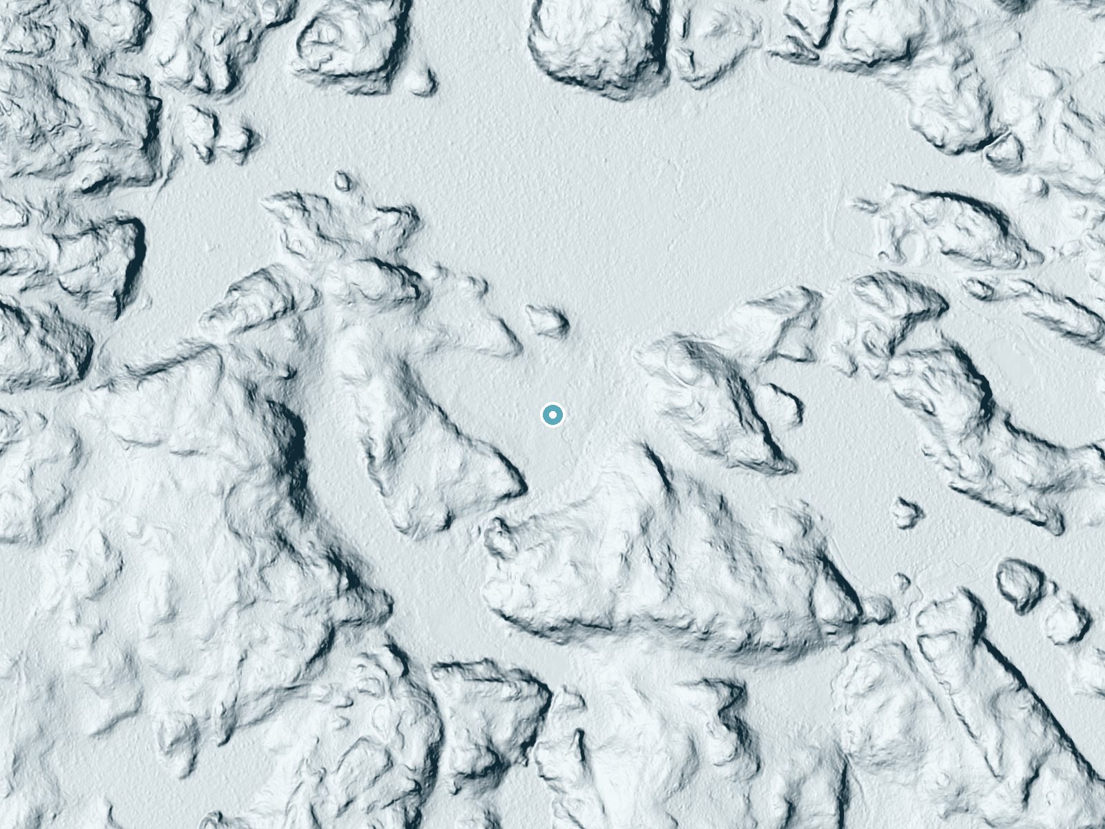 LiDAR bare-earth terrain around No Name Falls near L'Anse, Michigan