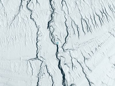 LiDAR terrain view around Manakiki Falls in Michigan, about 53 feet of drop