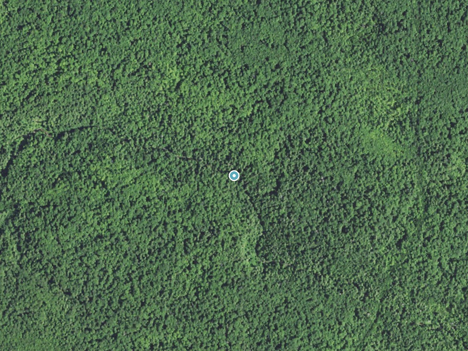 Aerial photo of the same ground around Greenstone Falls near White Pine, Michigan, for comparison with the lidar view