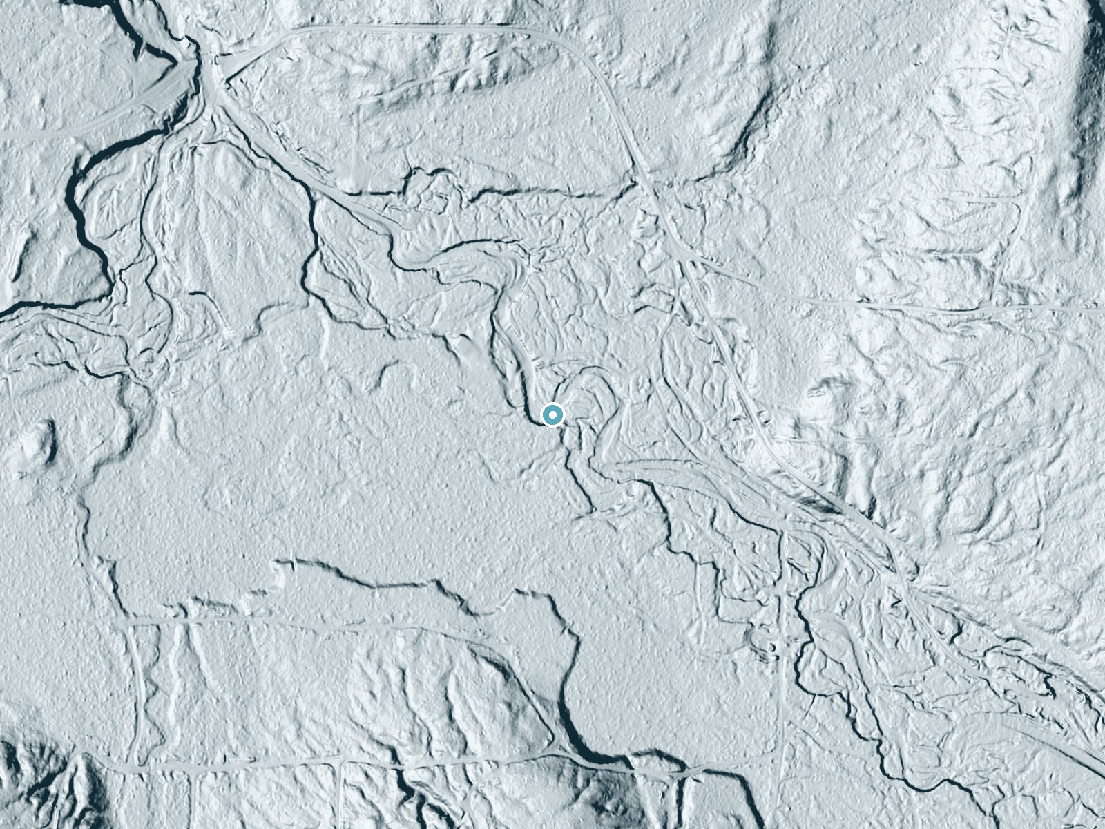 LiDAR bare-earth terrain around Ectasy Falls near Skanee, Michigan