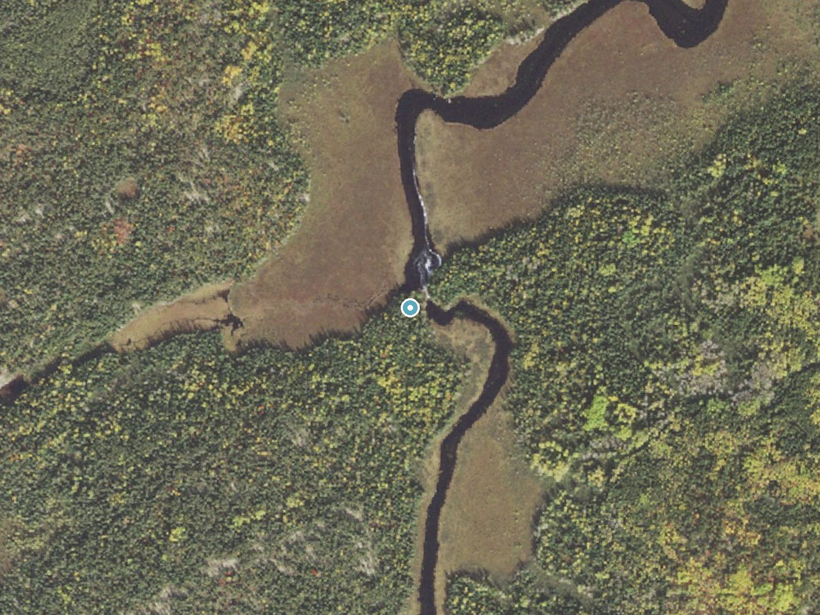 Aerial photo of the same ground around Sioux Falls near Soudan, Minnesota, for comparison with the lidar view