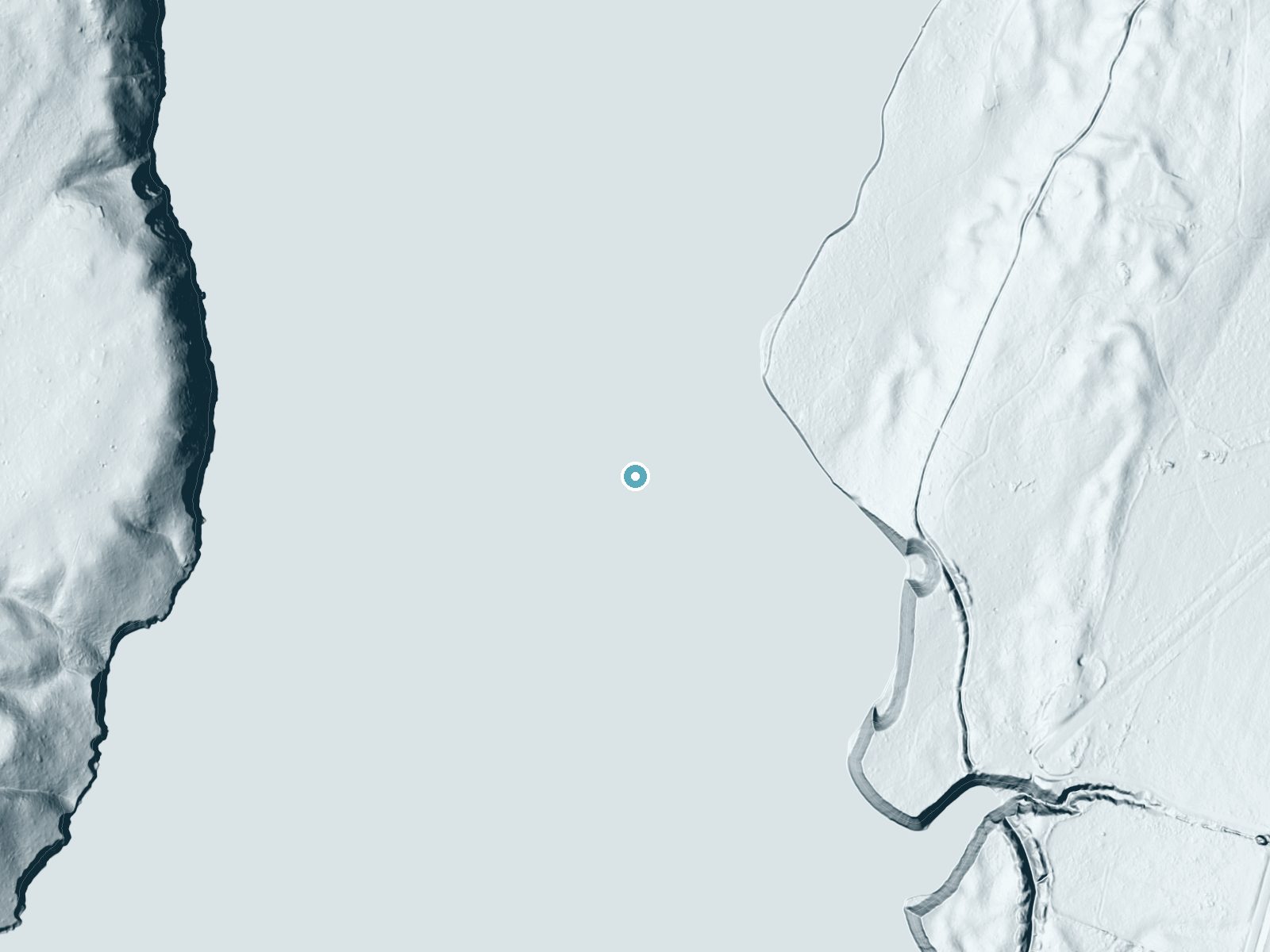 LiDAR bare-earth terrain around Rickey Rapids near Kettle Falls, Washington