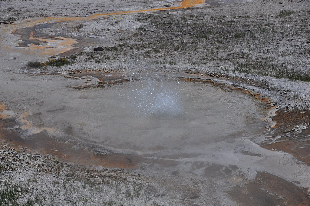 Cascades of the Firehole waterfall