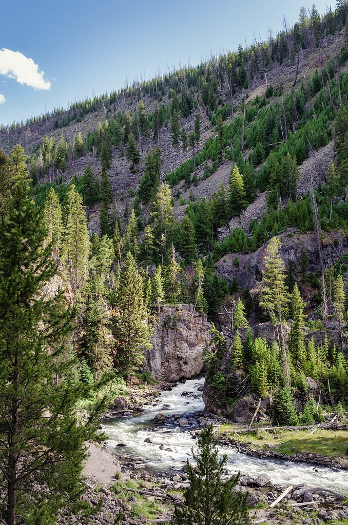 Firehole Falls waterfall