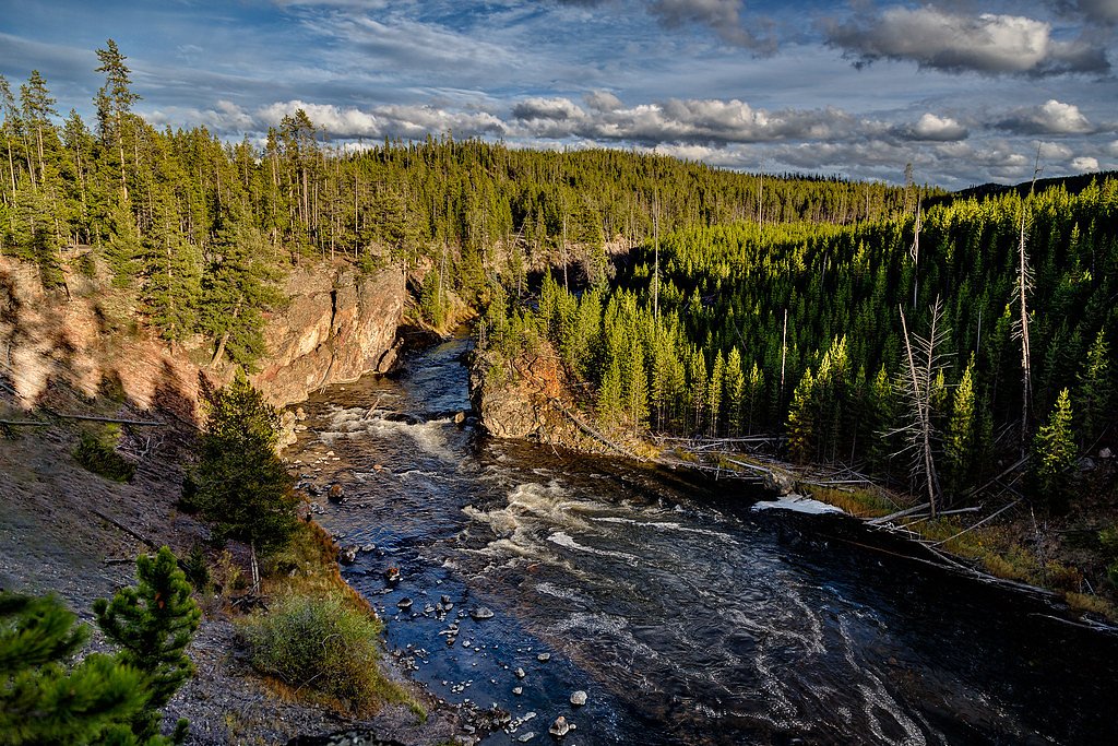 Firehole Falls waterfall