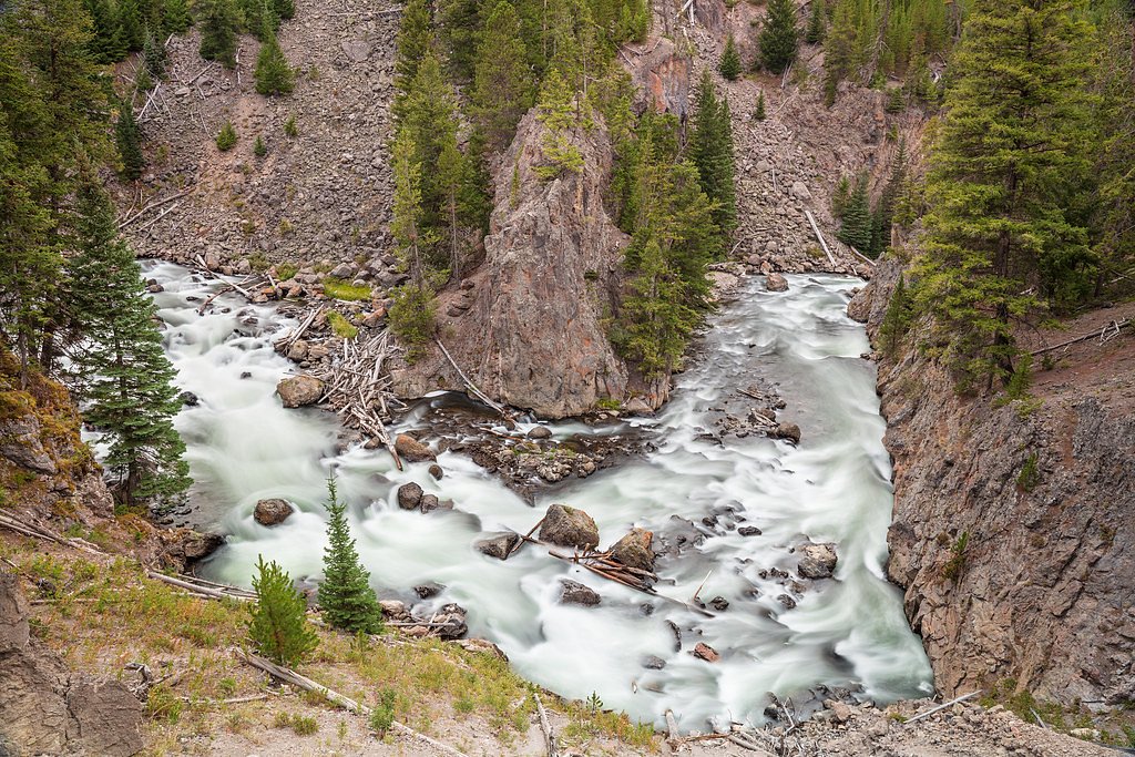Firehole Falls waterfall