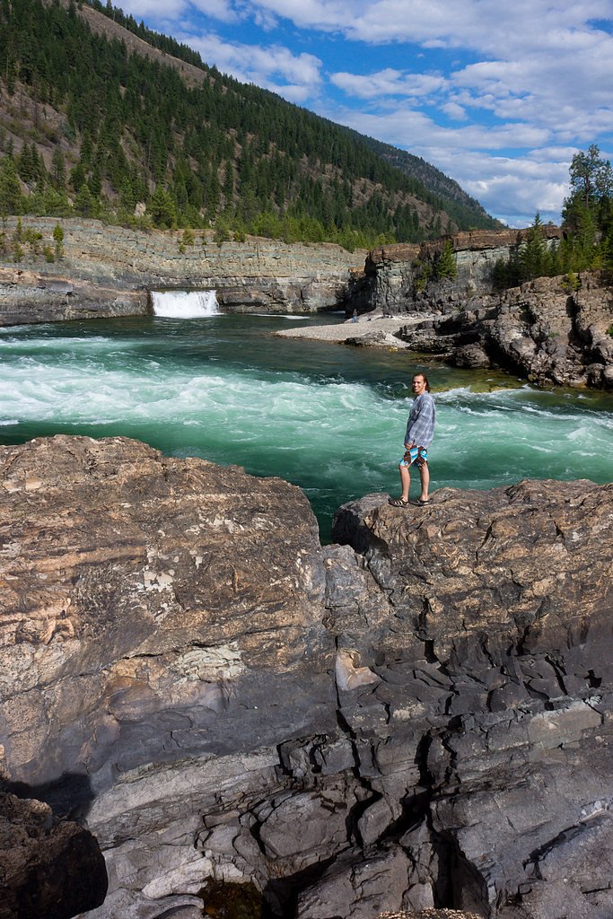 Kootenai Falls waterfall