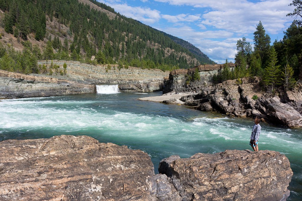 Kootenai Falls waterfall