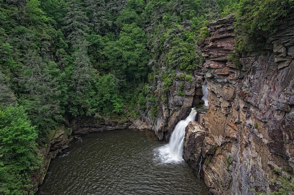Linville Falls waterfall