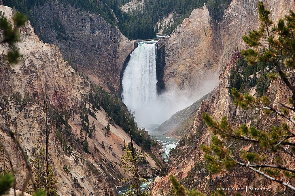 Lower Falls of the Yellowstone River waterfall