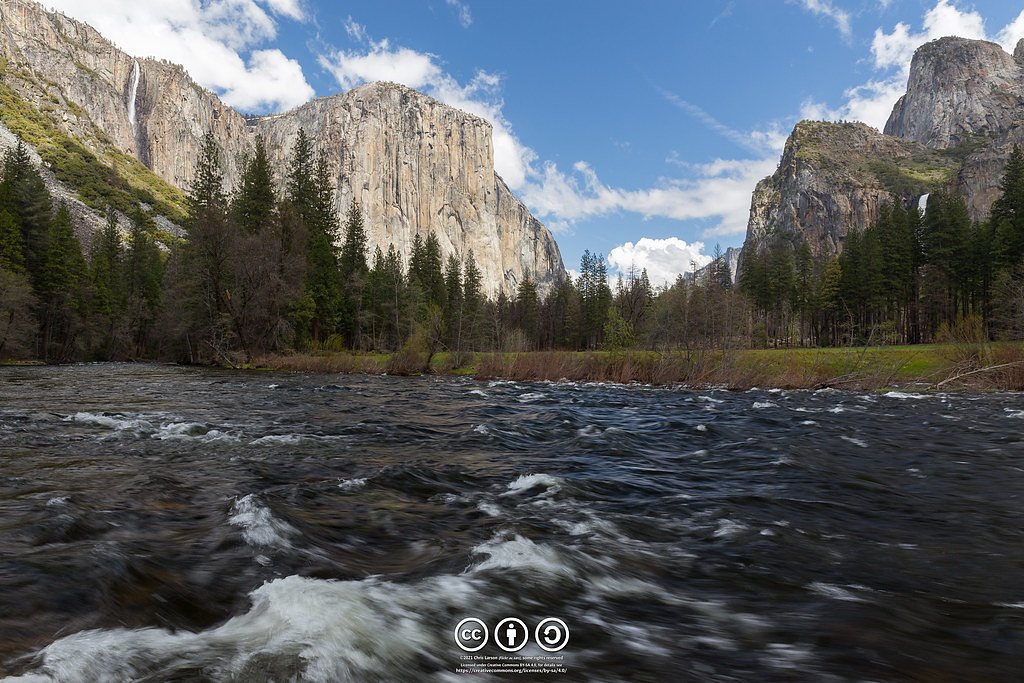 Ribbon Fall waterfall
